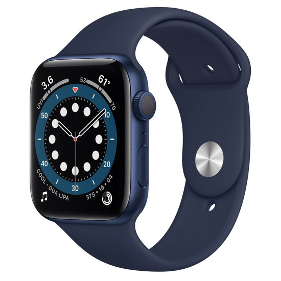 Picture of Apple Watch Series 6 44mm Blue Aluminum Case with Navy Sport Band 